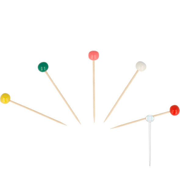 Sticks w/ Ball Assorted Bamboo Colors